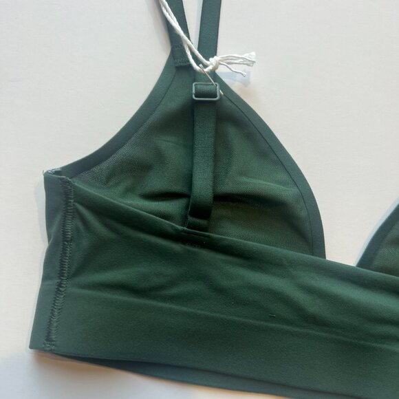 NWT Aerie Smoothez Mesh Triangle Bralette Bra Green Size XS NEW - Picture 6 of 9